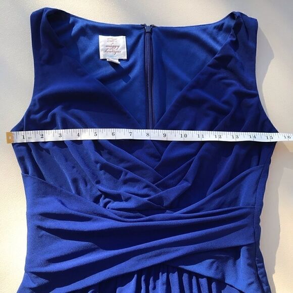 Suzi Chin for Maggy Boutique Royal Blue Dress sz 4 - Picture 5 of 8